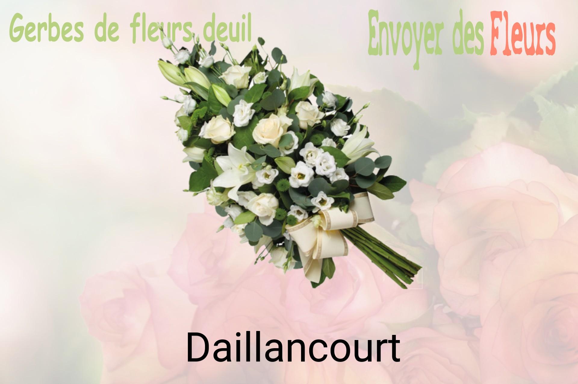 Gerbe de fleurs de deuil livrée à Daillancourt